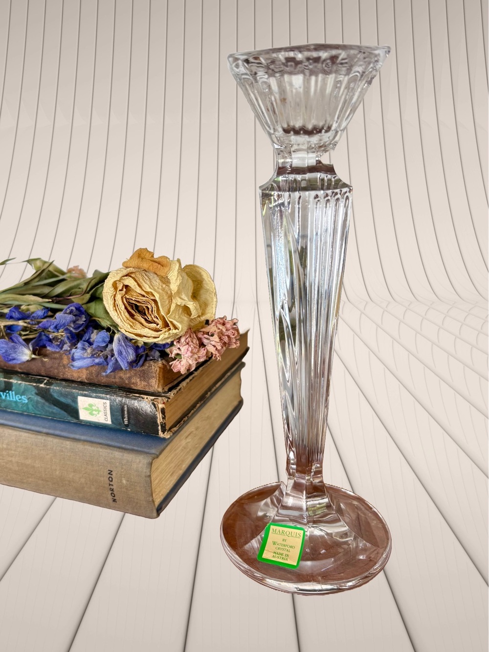 Waterford Crystal Clear Marquis Taper Candle Holder